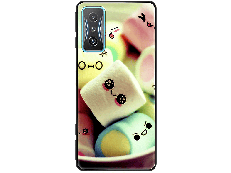 KÖNIG DESIGN Case, Backcover, Xiaomi, Redmi K50 Gaming, Marshmallows
