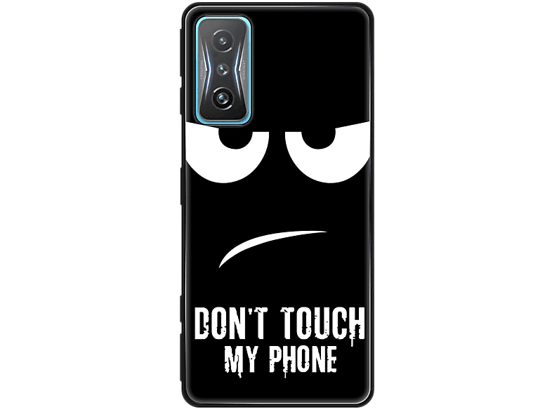 KÖNIG DESIGN Case, Backcover, Xiaomi, Redmi K50 Gaming, Dont Touch My Phone Schwarz