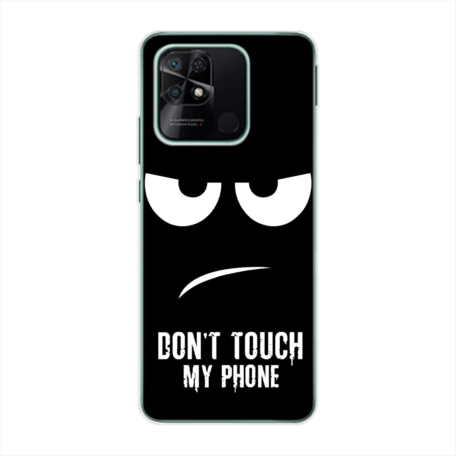 KÖNIG DESIGN Case, Backcover, Xiaomi, Dont Touch My Schwarz Redmi 10C, Phone