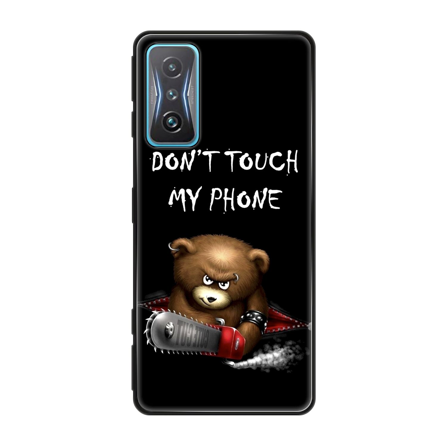 KÖNIG DESIGN Schwarz Dont Touch K50 Backcover, Bär Phone Redmi My Gaming, Case, Xiaomi