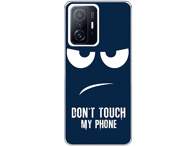 KÖNIG DESIGN Case, Backcover, Xiaomi, Mi 11T / 11T Pro, Dont Touch My Phone Blau