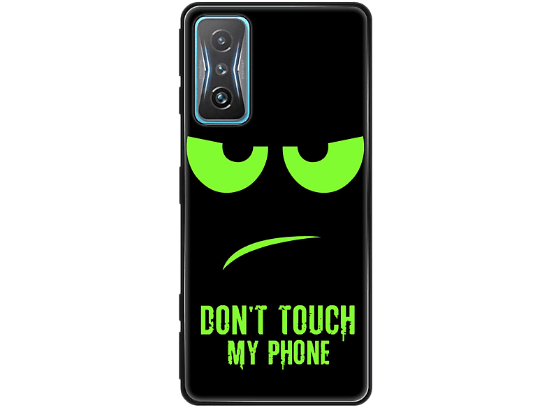 KÖNIG DESIGN Case, Backcover, Xiaomi, Redmi K50 Gaming, Dont Touch My Phone Grün