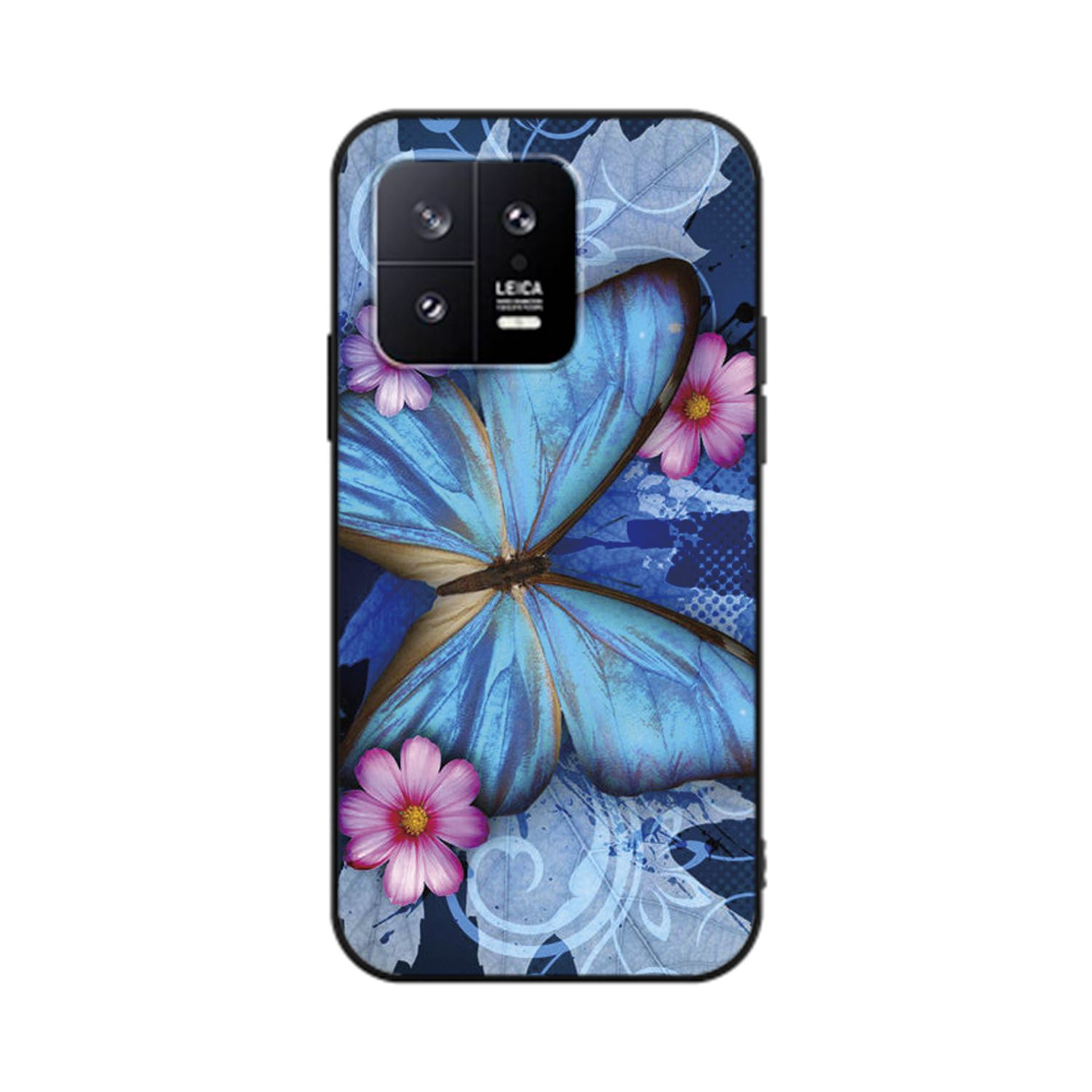 DESIGN 13, Case, KÖNIG Xiaomi, Backcover, Schmetterling Blau