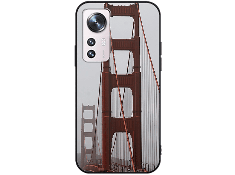 KÖNIG DESIGN Case, Backcover, Xiaomi, 12 Pro, Golden Gate Bridge