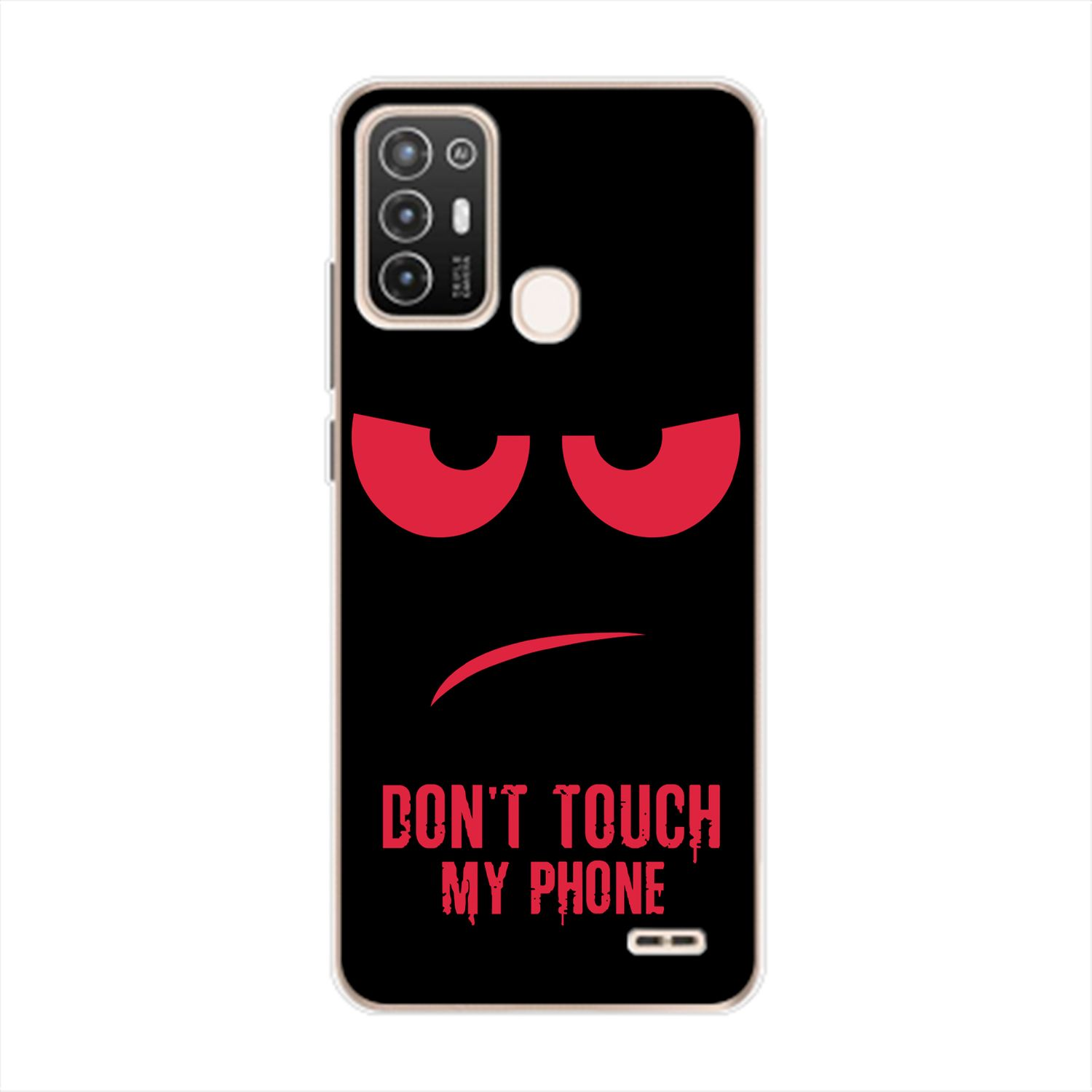 KÖNIG DESIGN Dont Touch My Backcover, Blade Case, Phone A52, Rot ZTE