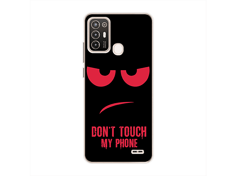 KÖNIG DESIGN Dont Touch My Backcover, Blade Case, Phone A52, Rot ZTE