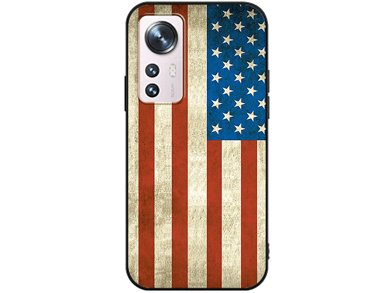 KÖNIG DESIGN Case, Backcover, Xiaomi, 12 Pro, USA Flagge