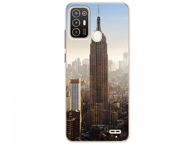 KÖNIG DESIGN Case, Backcover, ZTE, Blade A52, Empire State Building