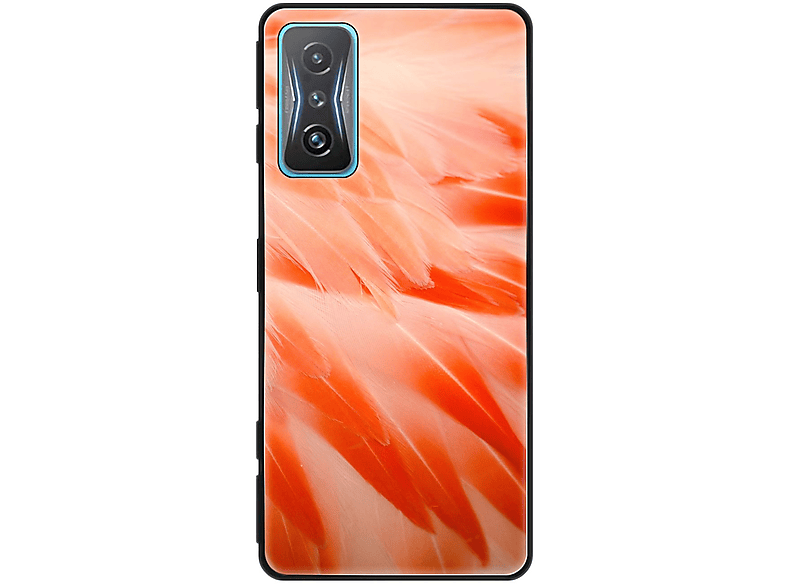K50 Case, Gaming, Flamingo Backcover, DESIGN KÖNIG Federn Redmi Xiaomi,