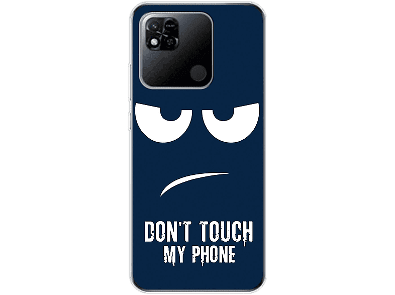 KÖNIG DESIGN Case, Backcover, Xiaomi, Redmi 10A, Dont Touch My Phone Blau