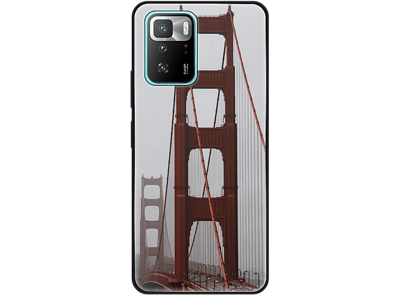 KÖNIG DESIGN Case, Backcover, Xiaomi, Poco X3 GT, Golden Gate Bridge