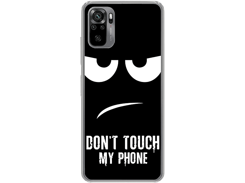 KÖNIG DESIGN Case, Backcover, Xiaomi, Redmi Note 10S, Dont Touch My Phone Schwarz