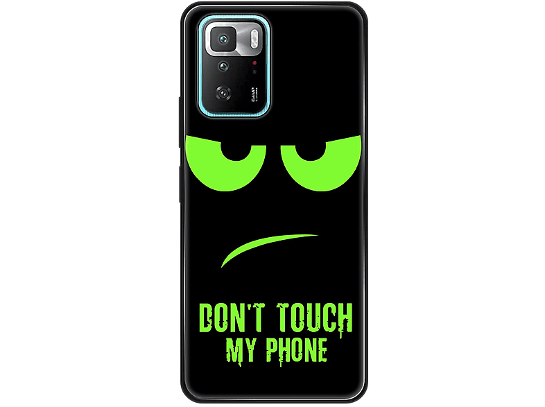 KÖNIG DESIGN Case, Backcover, Xiaomi, Poco X3 GT, Dont Touch My Phone Grün