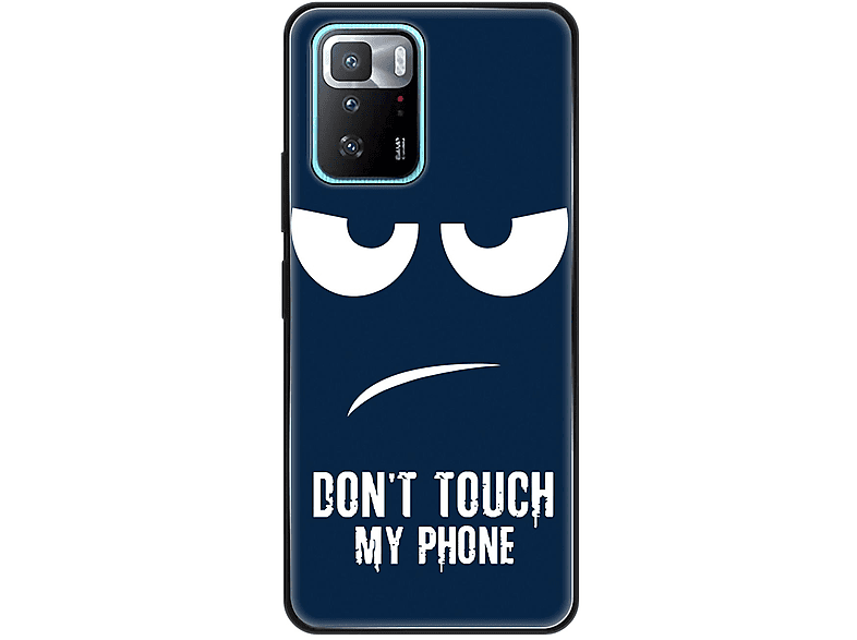 KÖNIG DESIGN Case, Backcover, Xiaomi, Poco X3 GT, Dont Touch My Phone Blau