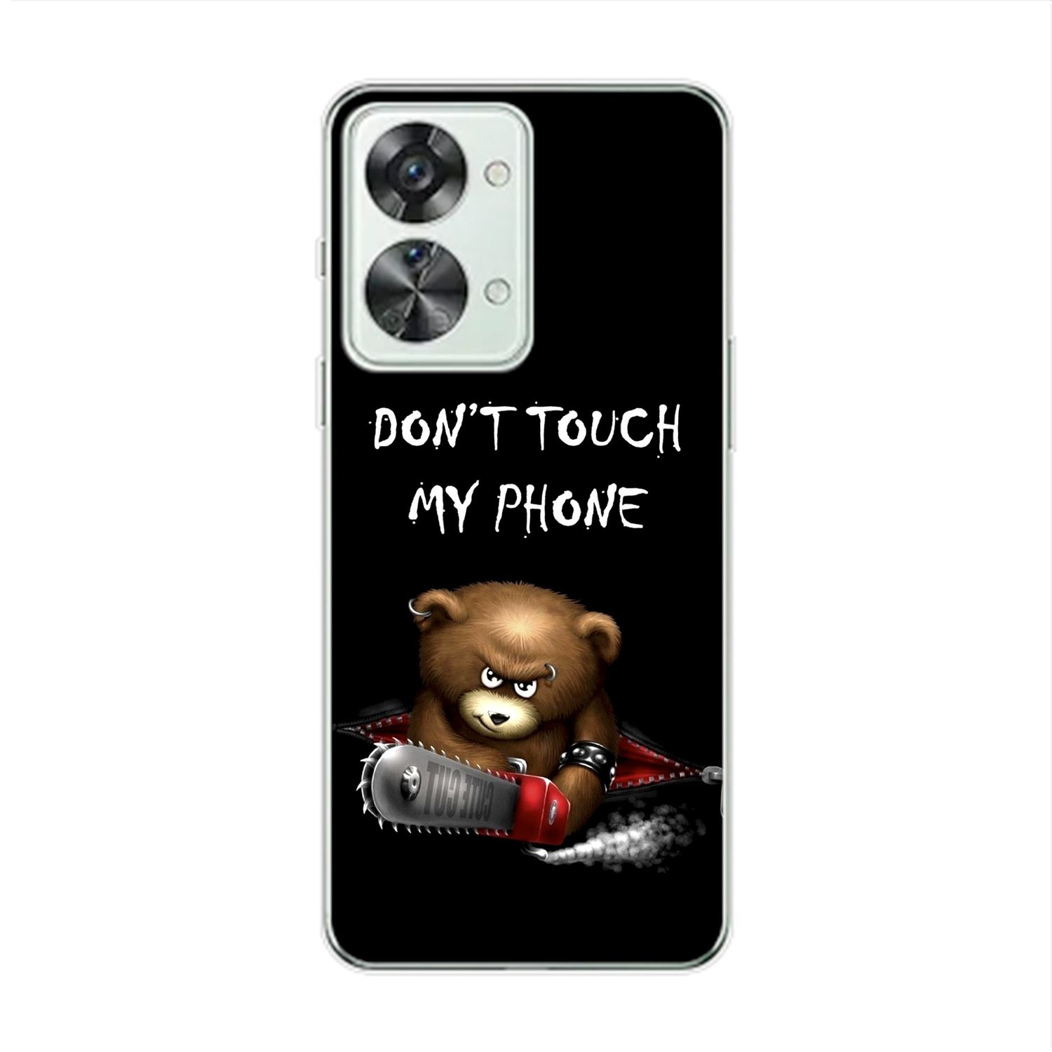 Case, 2T, Phone Bär Backcover, KÖNIG Schwarz Dont My OnePlus, DESIGN Touch Nord