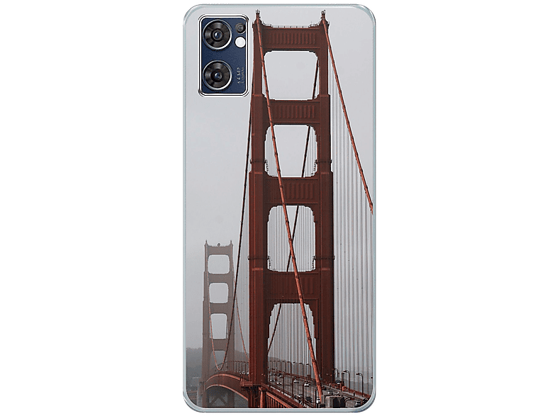 KÖNIG DESIGN Case, Backcover, Oppo, Find X5 Lite, Golden Gate Bridge