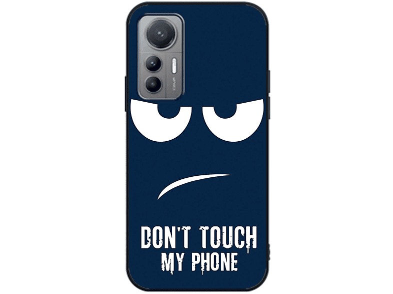KÖNIG DESIGN Case, Backcover, Xiaomi, 12 Lite, Dont Touch My Phone Blau