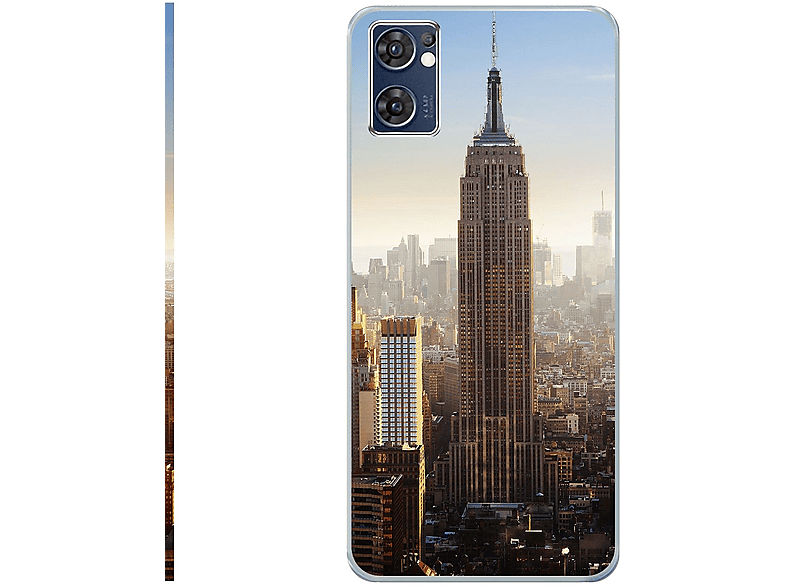 KÖNIG DESIGN Case, Backcover, Oppo, Find X5 Lite, Empire State Building