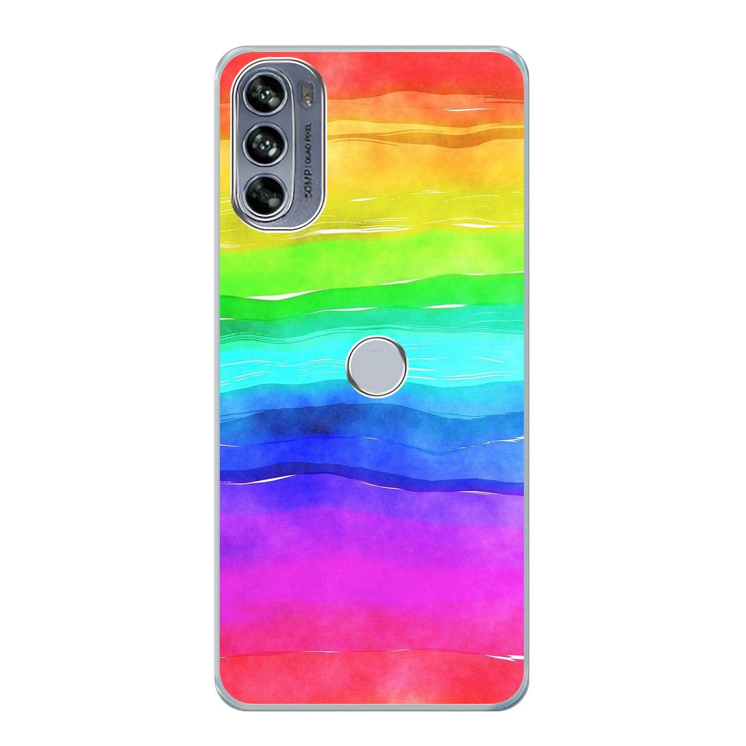 Motorola, Backcover, Edge Case, KÖNIG Moto DESIGN Pro, 30 Regenbogen
