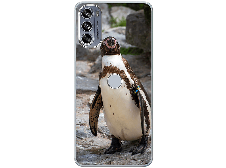 KÖNIG DESIGN Moto Backcover, 30 Case, Edge Pro, Motorola, Pinguin