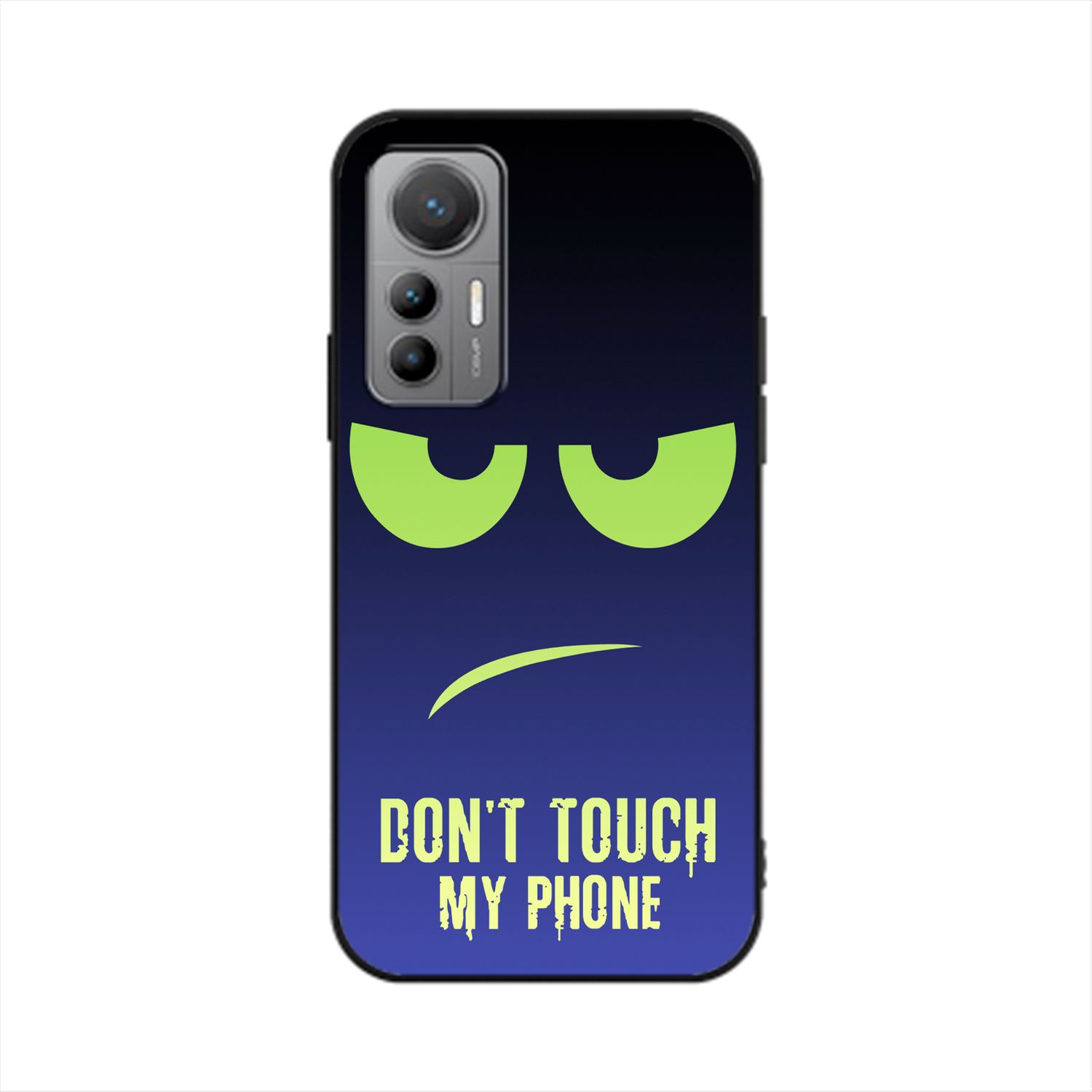 12 Xiaomi, Phone Backcover, My DESIGN KÖNIG Grün Dont Touch Case, Blau Lite,