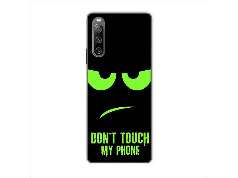 KÖNIG DESIGN Case, Backcover, Sony, Xperia 10 IV, Dont Touch My Phone Grün