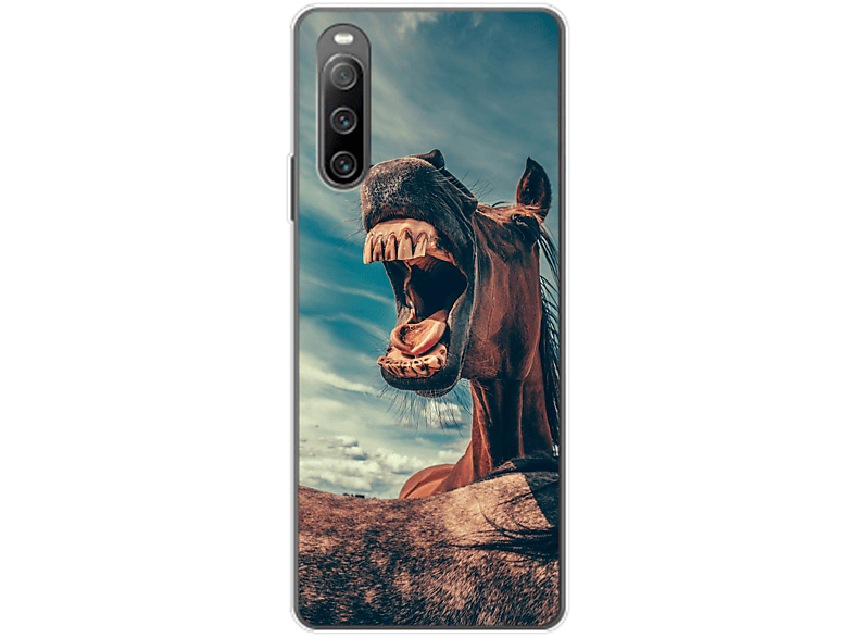 Pferd Case, Lustiges Sony, KÖNIG DESIGN Backcover, IV, 10 Xperia