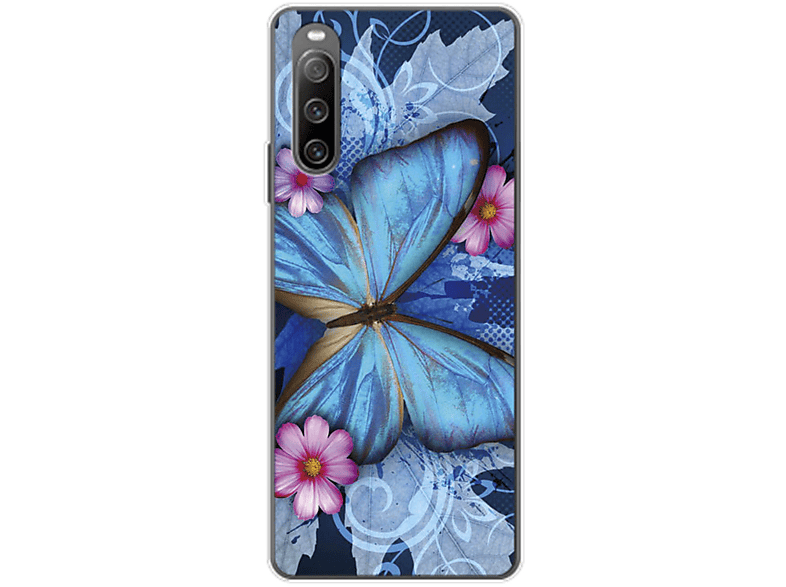 Case, Backcover, Blau Xperia Schmetterling DESIGN 10 Sony, IV, KÖNIG