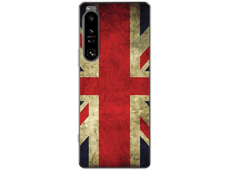 KÖNIG DESIGN England 1 Sony, Xperia IV, Flagge Case, Backcover