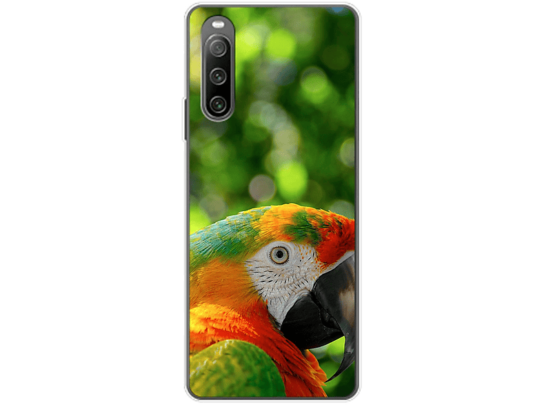 KÖNIG DESIGN Case, Backcover, Sony, Xperia 10 IV, Papagei | Backcover