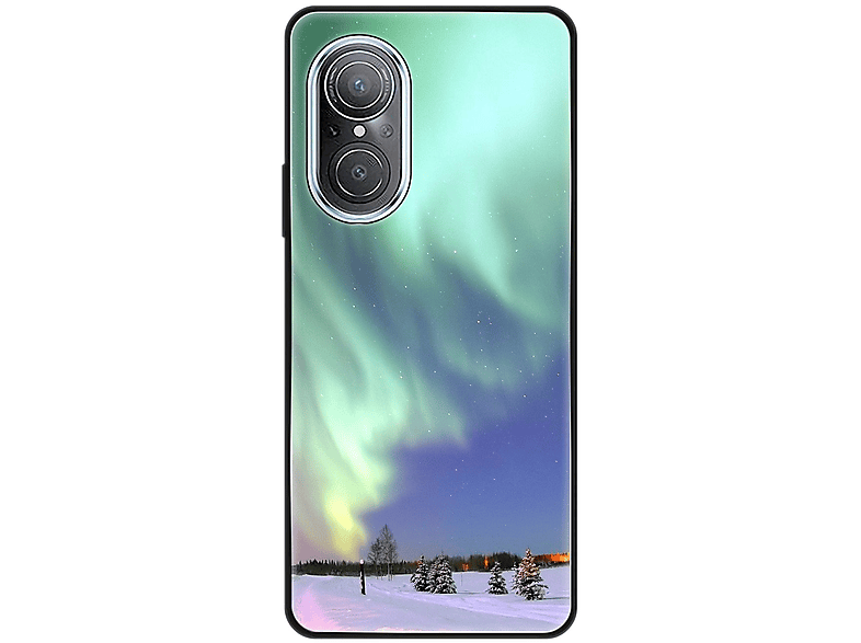 KÖNIG DESIGN Case, Backcover, Huawei, nova 9 SE, Polarlichter | Backcover