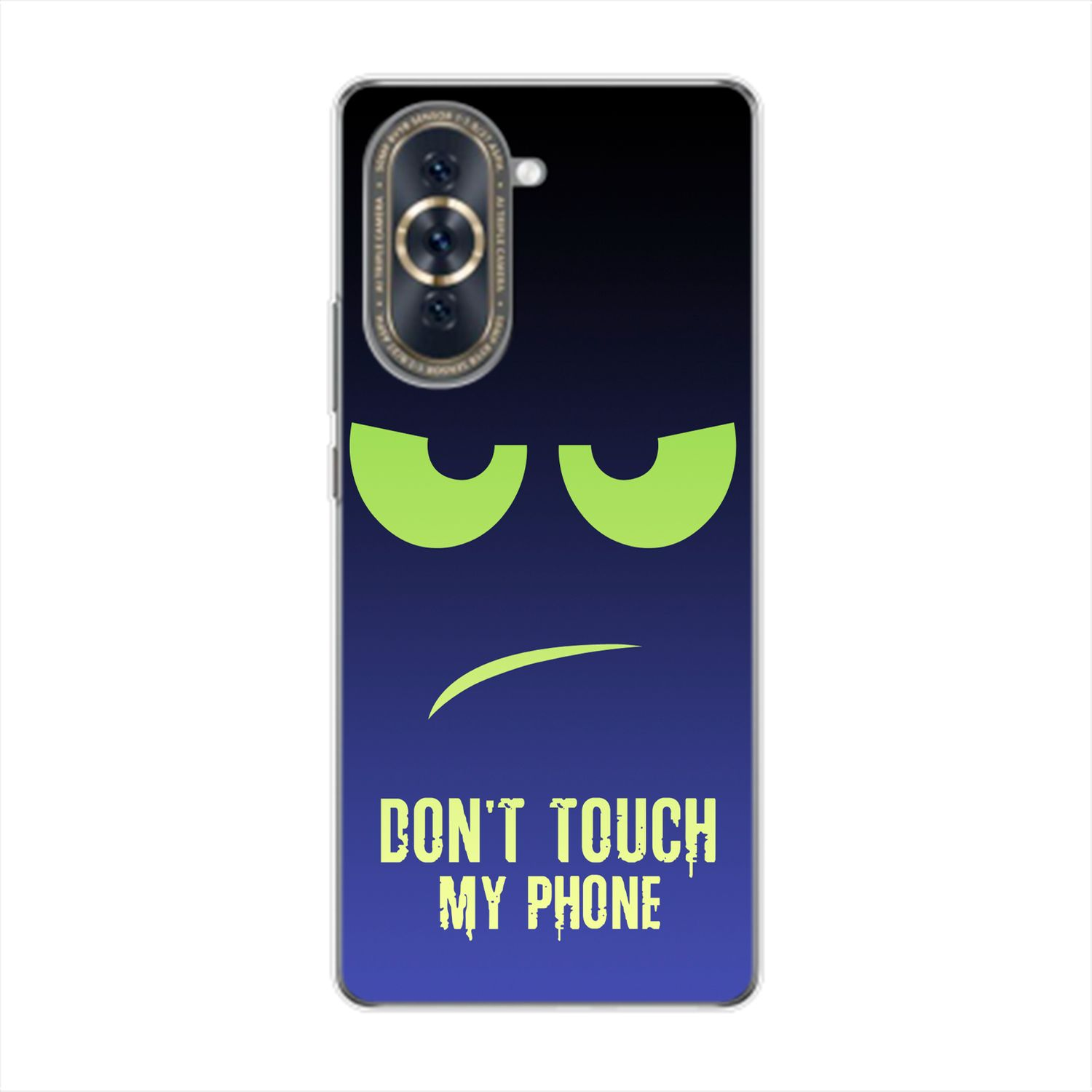 KÖNIG DESIGN Backcover, Dont Touch My Case, Grün Phone 10, Huawei, nova Blau