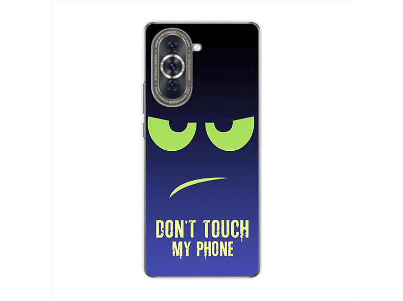 KÖNIG DESIGN Backcover, Dont Touch My Case, Grün Phone 10, Huawei, nova Blau