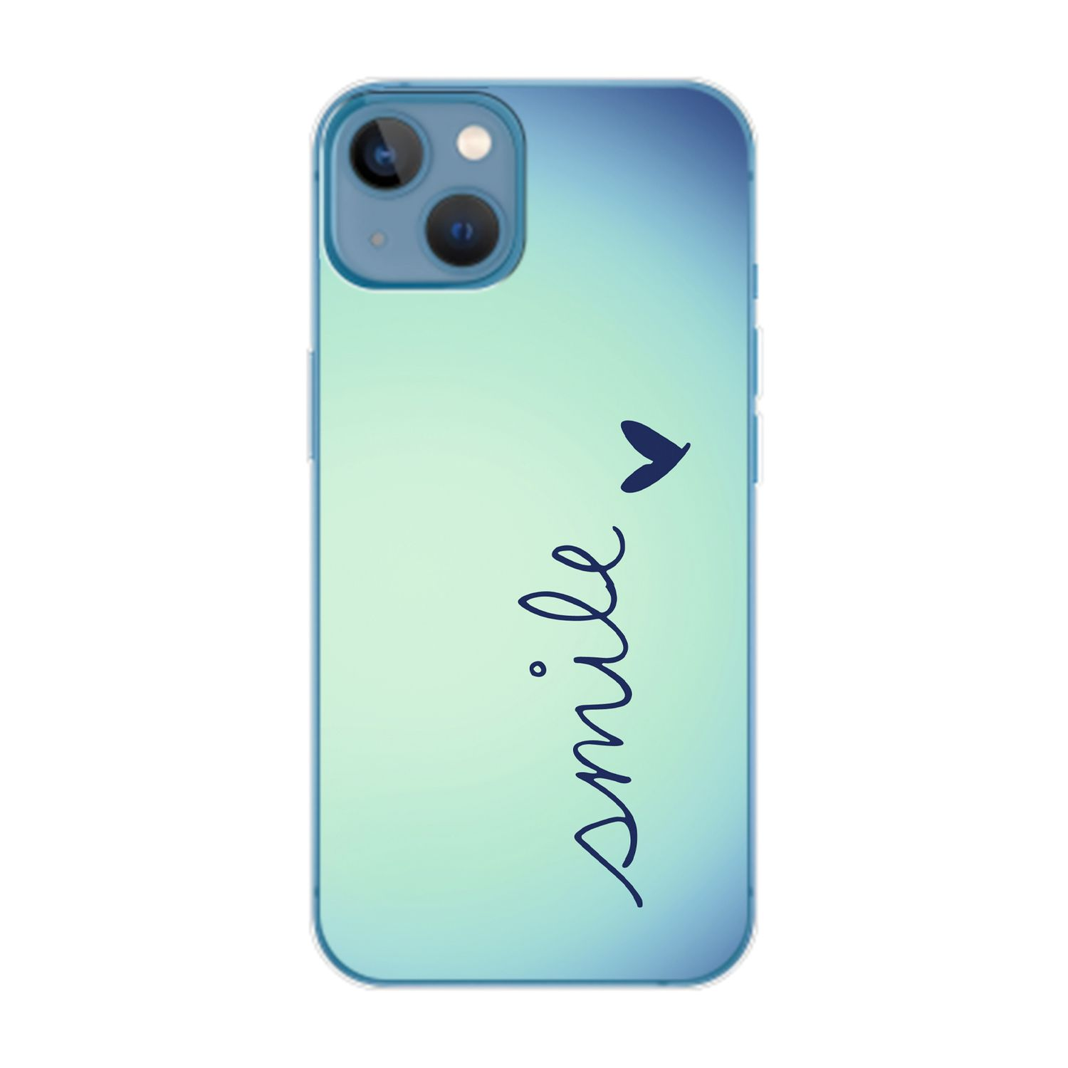 Smile Apple, KÖNIG DESIGN Blau Plus, 14 Backcover, Case, iPhone