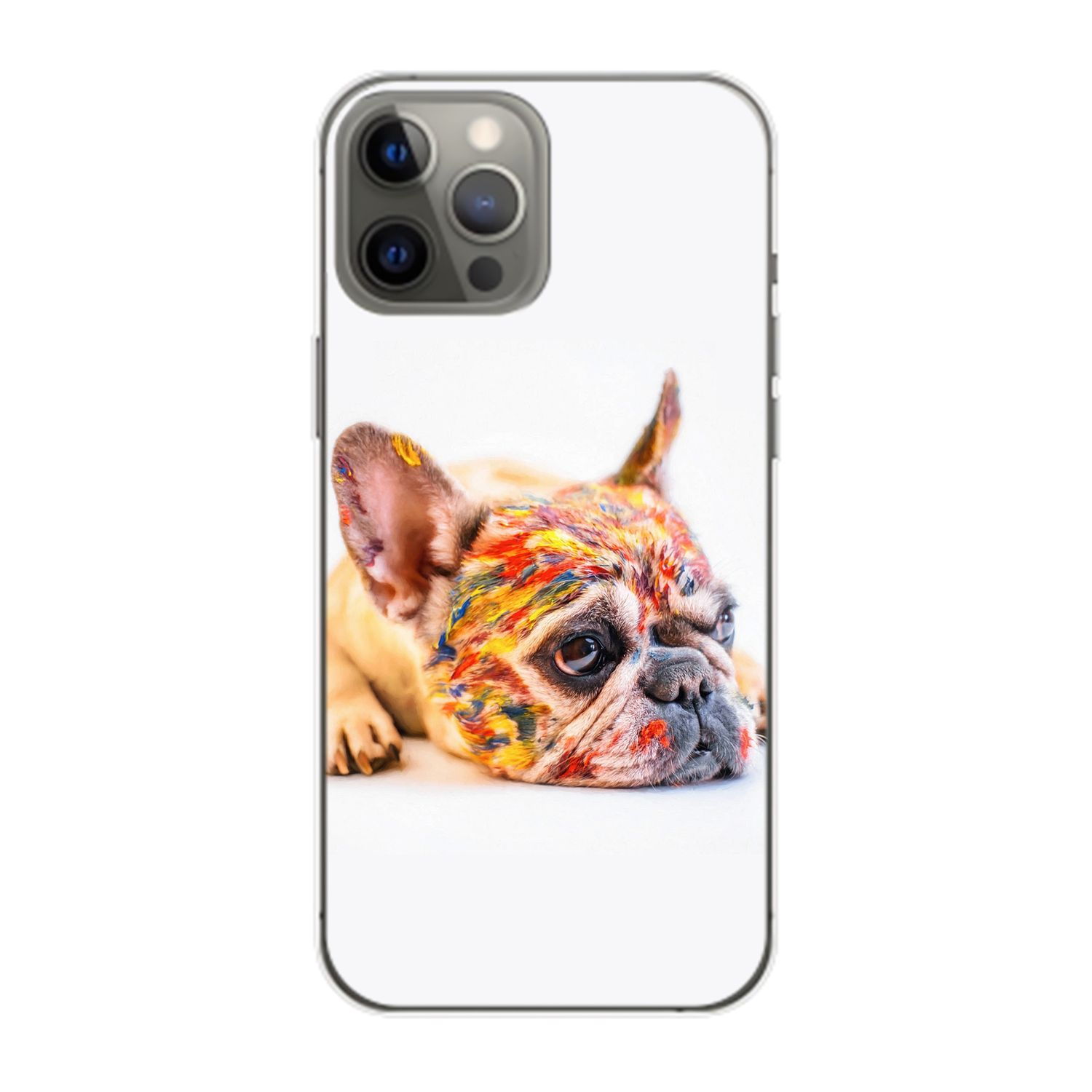 KÖNIG DESIGN iPhone Max, Backcover, 14 Case, Apple, Bulldogge Bunt Pro