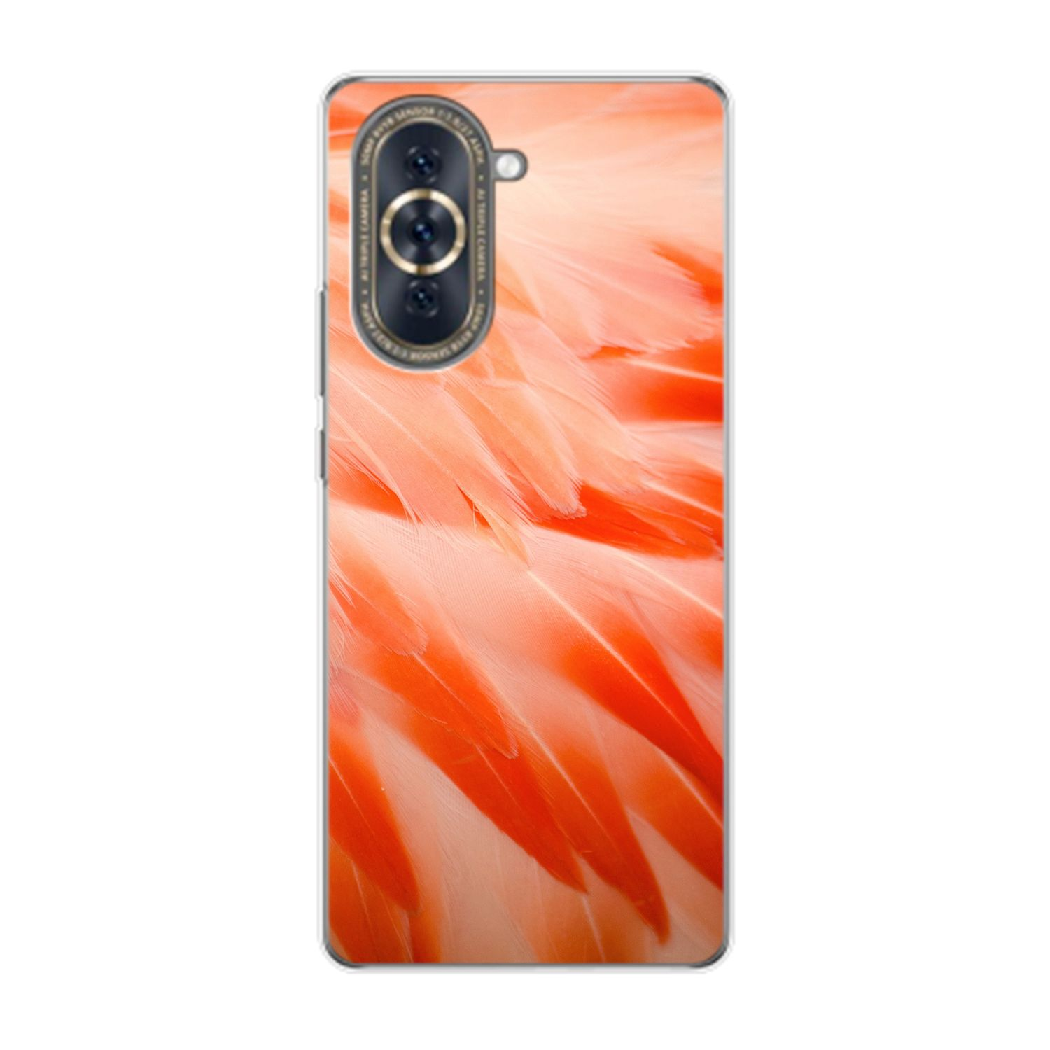Backcover, Flamingo DESIGN Case, 10, nova Huawei, Federn KÖNIG