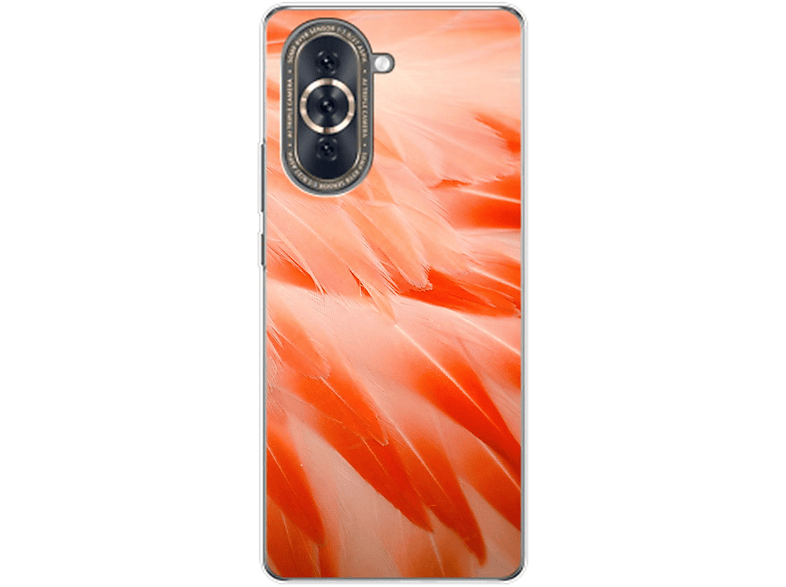 KÖNIG DESIGN Case, Huawei, Federn Flamingo Backcover, nova 10