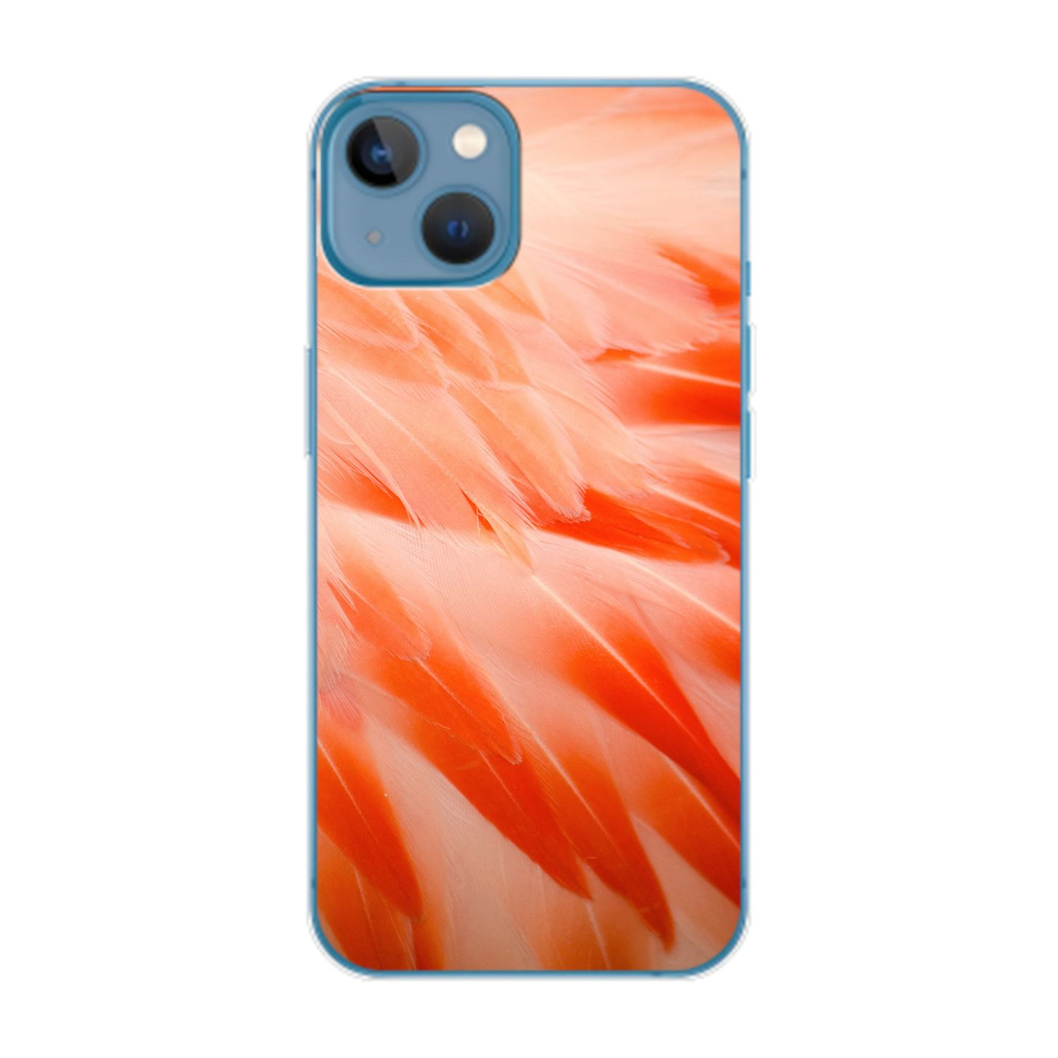 Backcover, DESIGN Apple, Plus, Case, KÖNIG iPhone Federn Flamingo 14