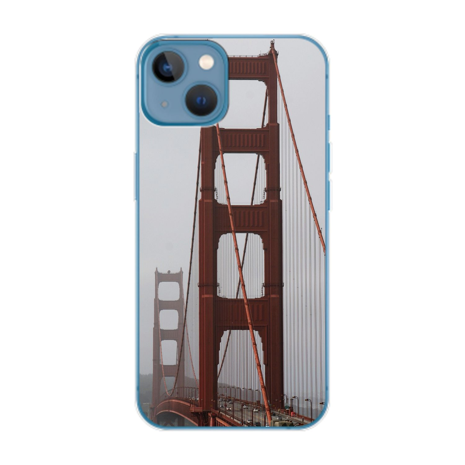 DESIGN Backcover, KÖNIG Gate iPhone Golden Case, 14 Plus, Bridge Apple,