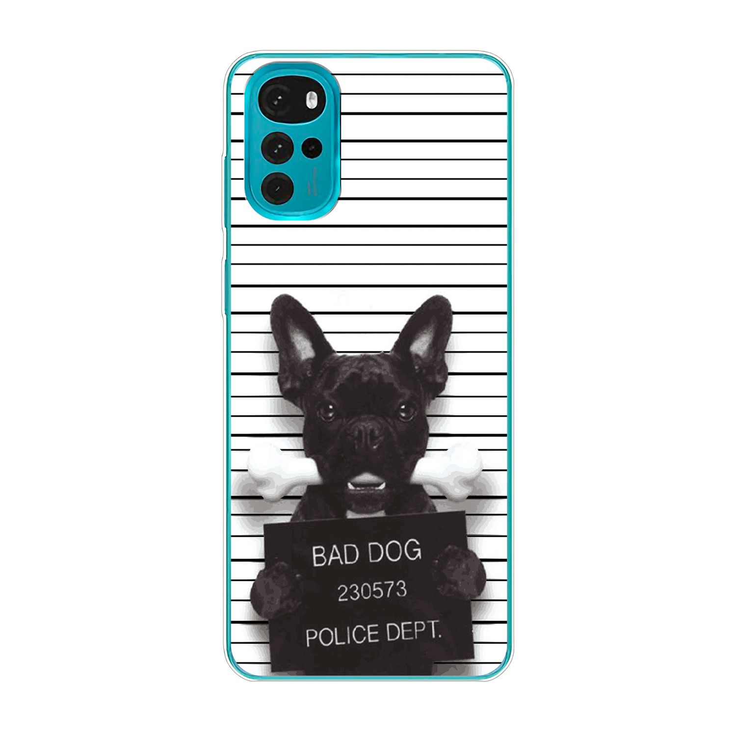 KÖNIG DESIGN Case, Backcover, Motorola, Moto G22, Bad Dog Bulldogge