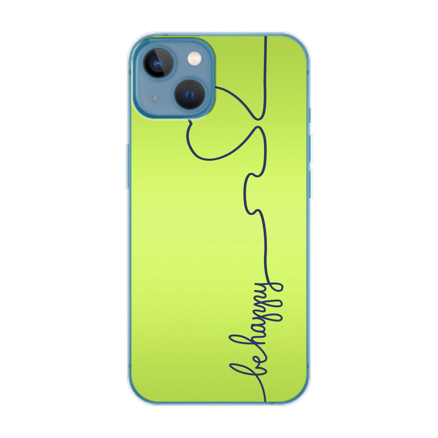 KÖNIG iPhone Be Plus, Backcover, Apple, Grün 14 Happy Case, DESIGN