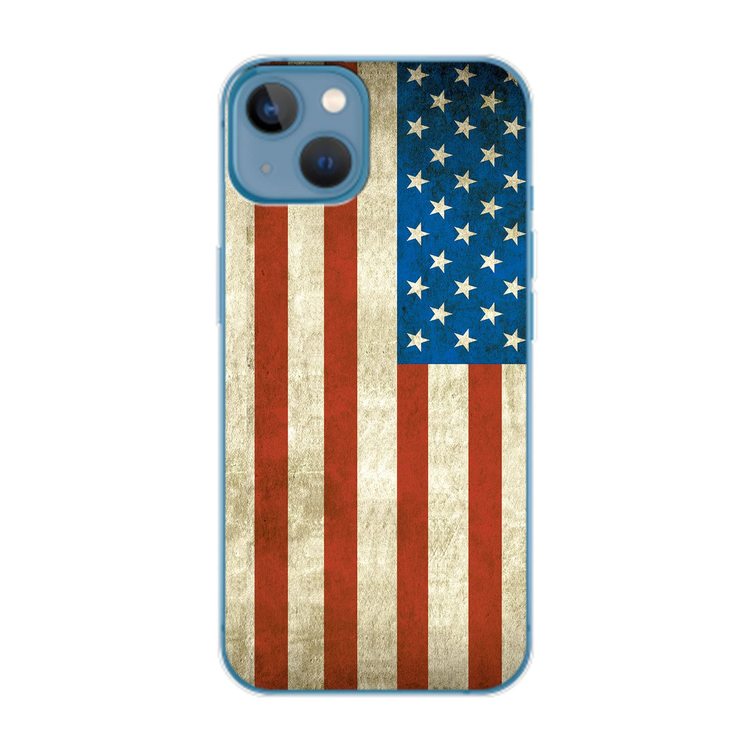USA Flagge iPhone KÖNIG Plus, Apple, Case, Backcover, 14 DESIGN