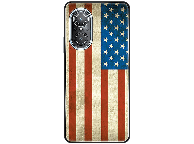 KÖNIG nova Case, Backcover, 9 Huawei, SE, USA Flagge DESIGN