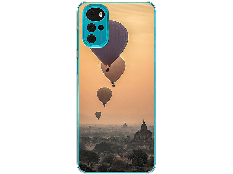 KÖNIG DESIGN Case, Backcover, Motorola, Moto G22, Heißluftballons