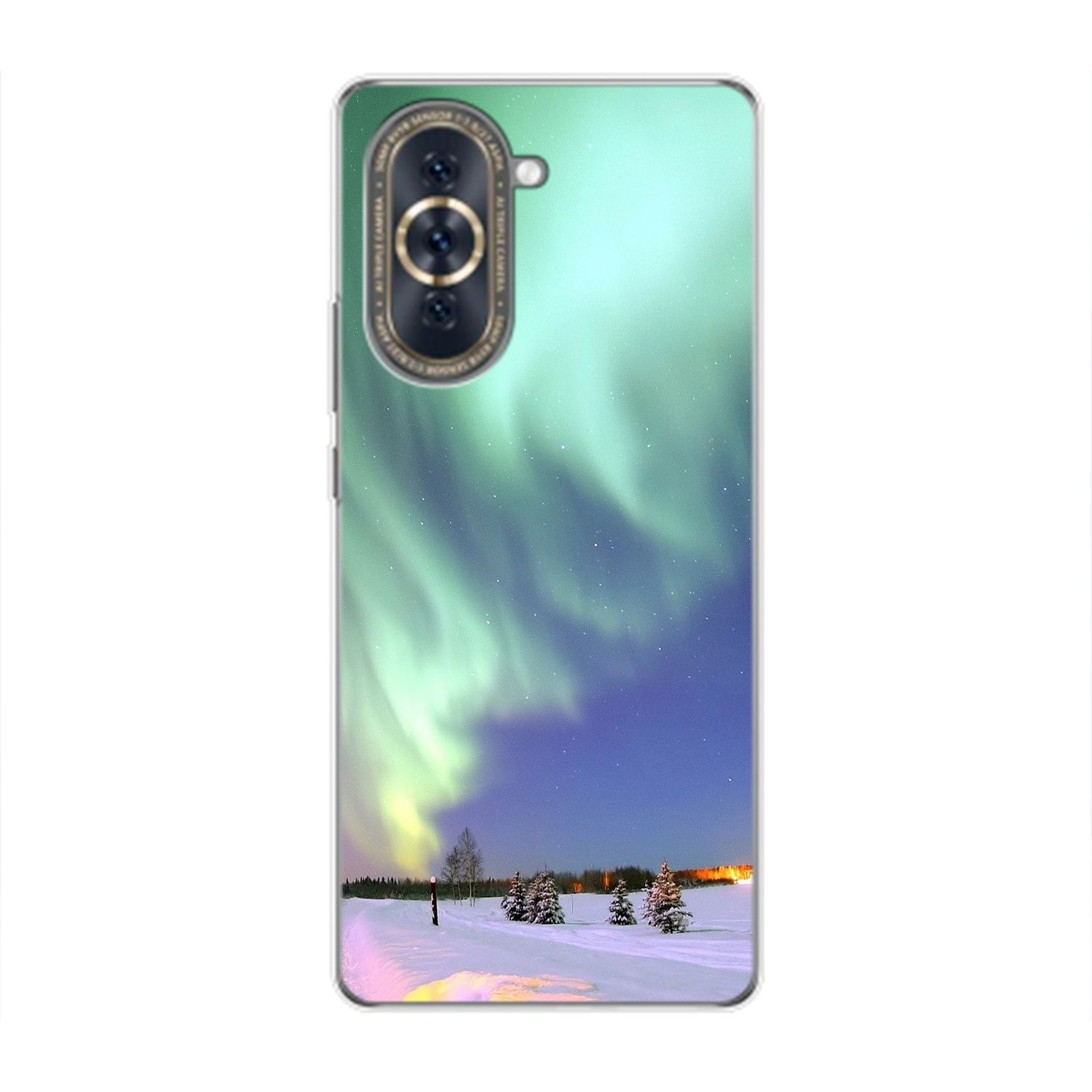 KÖNIG DESIGN Backcover, 10, Polarlichter Case, nova Huawei