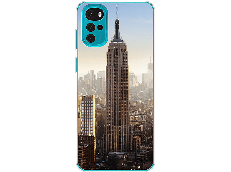 KÖNIG DESIGN Case, Backcover, Motorola, Moto G22, Empire State Building