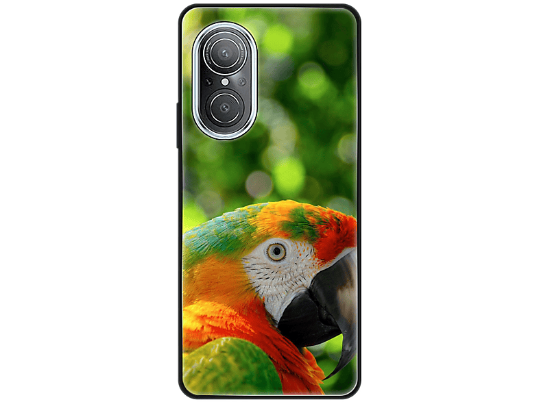 Papagei Backcover, Case, 9 DESIGN KÖNIG nova Huawei, SE,