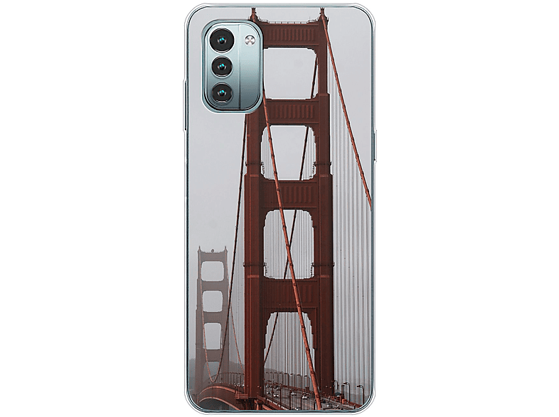 KÖNIG DESIGN Case, Backcover, Nokia, G11, Golden Gate Bridge