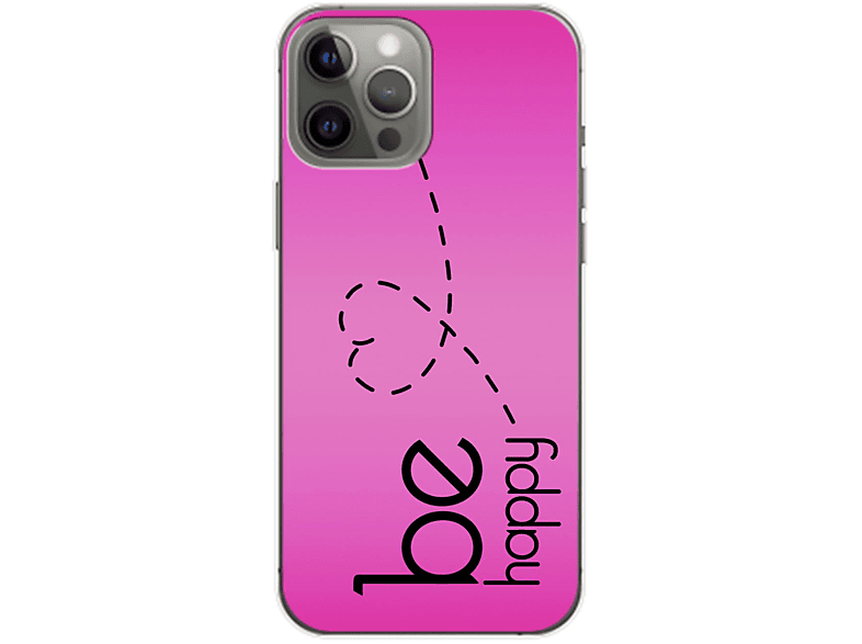 Backcover, DESIGN 14 iPhone KÖNIG Pro Apple, Pink Max, Happy Be Case,