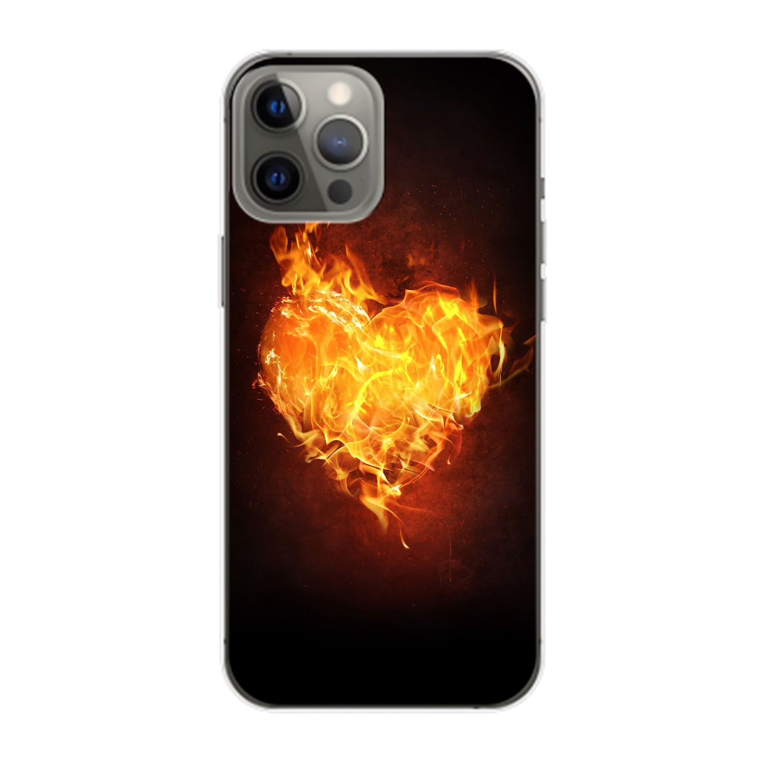 Backcover, Herz Pro 14 iPhone DESIGN Apple, KÖNIG Brennendes Max, Case,